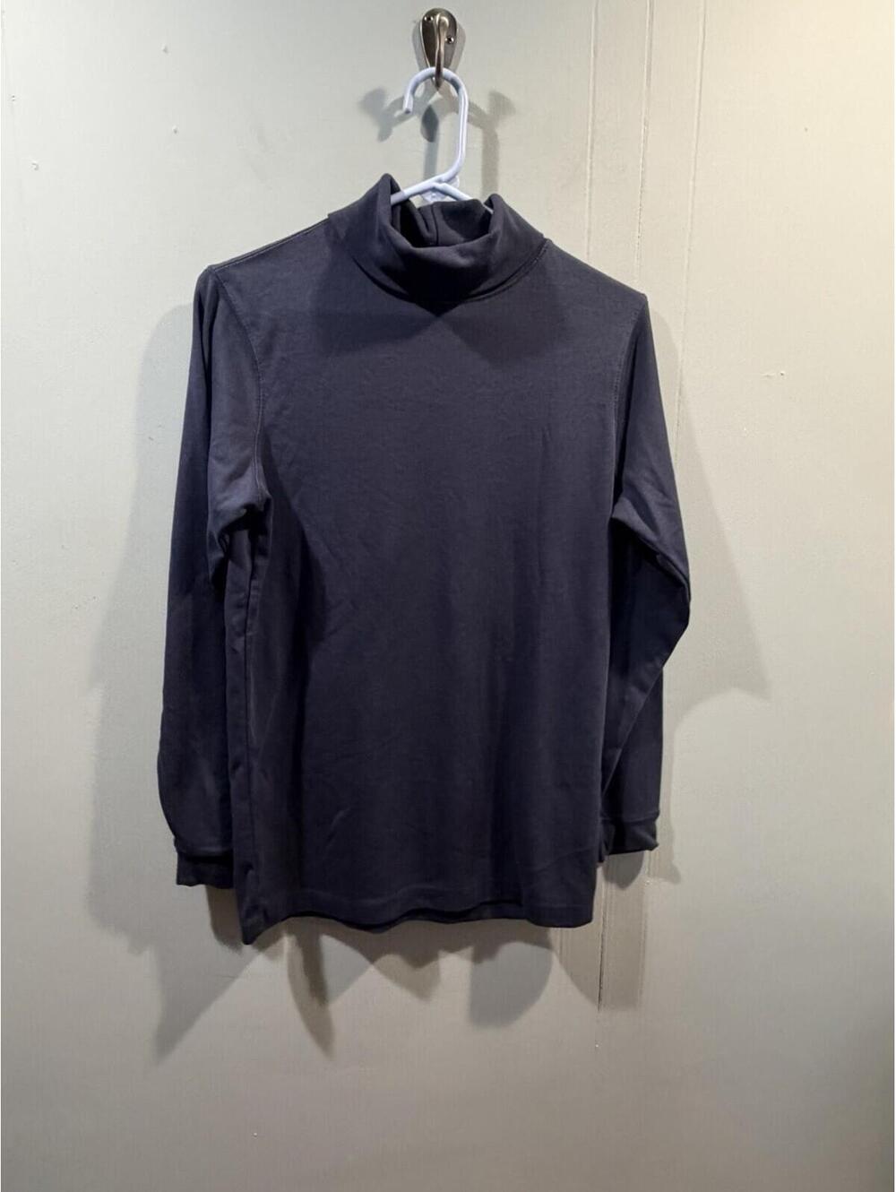 Womens Utopia Turtle Neck T Shirt Long Sleeves Size Medium Navy